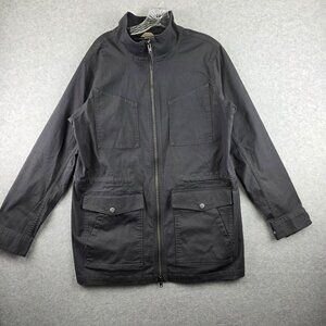 Duluth Trading Co Jacket Mens L Black Flex Firehose Coolmax Military Canvas